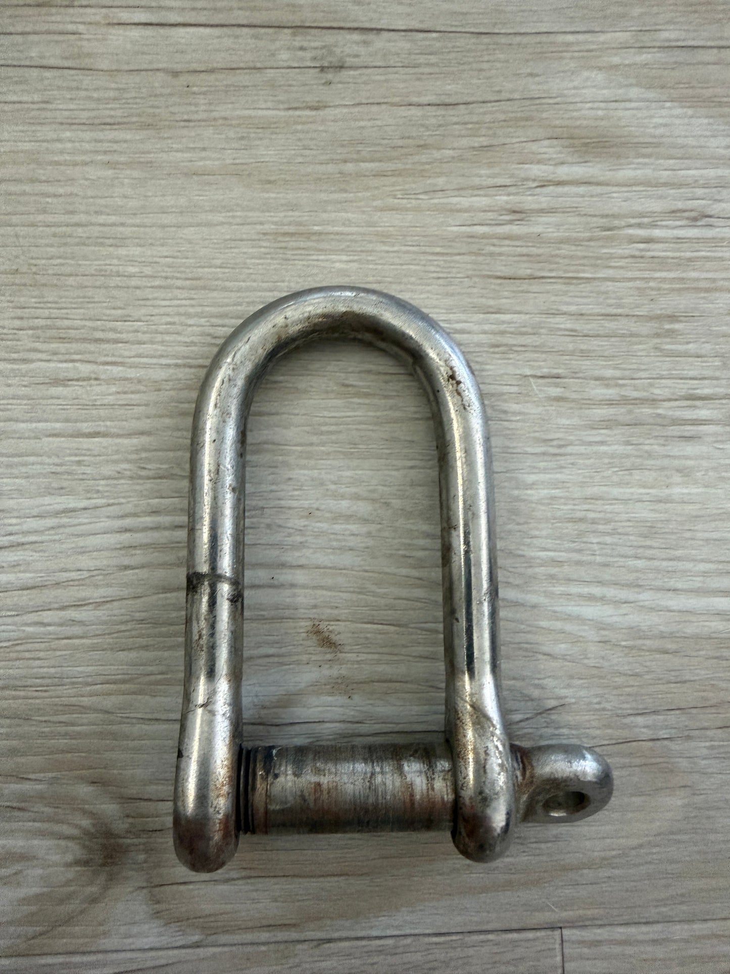 Stainless Steel Elongated D Shackle - 1/2" Pin Diameter - 1 1/4" Width