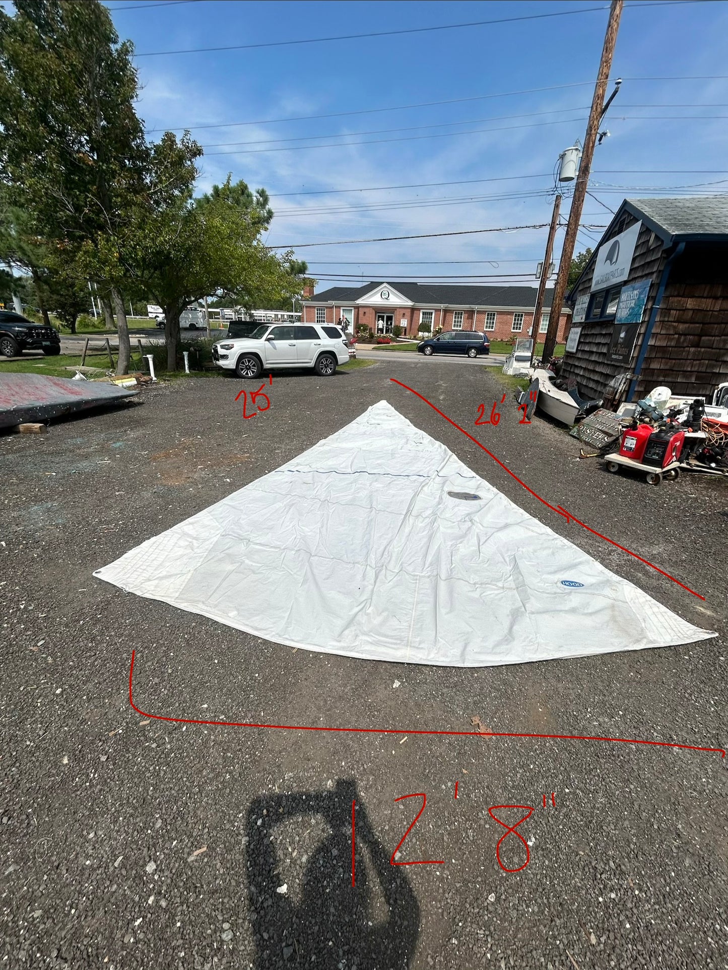 Hood Sail 25’1” x 26’1” x 17’8” – Used Hank-On Genoa/Jib Sail