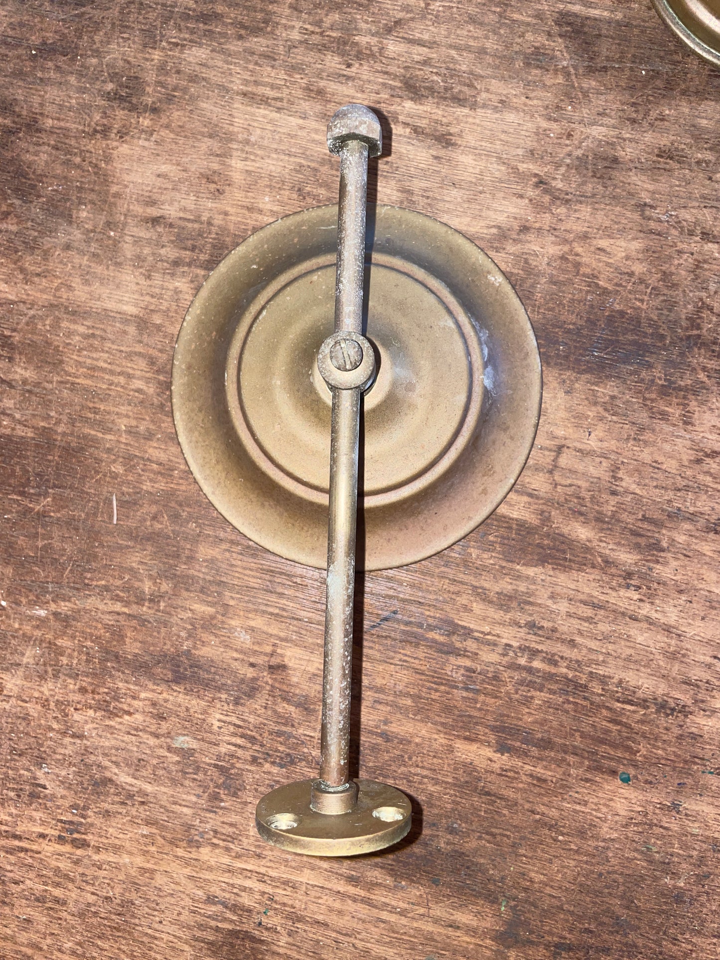 Large Brass Oil Lamp With Gimball & Oil Deflector