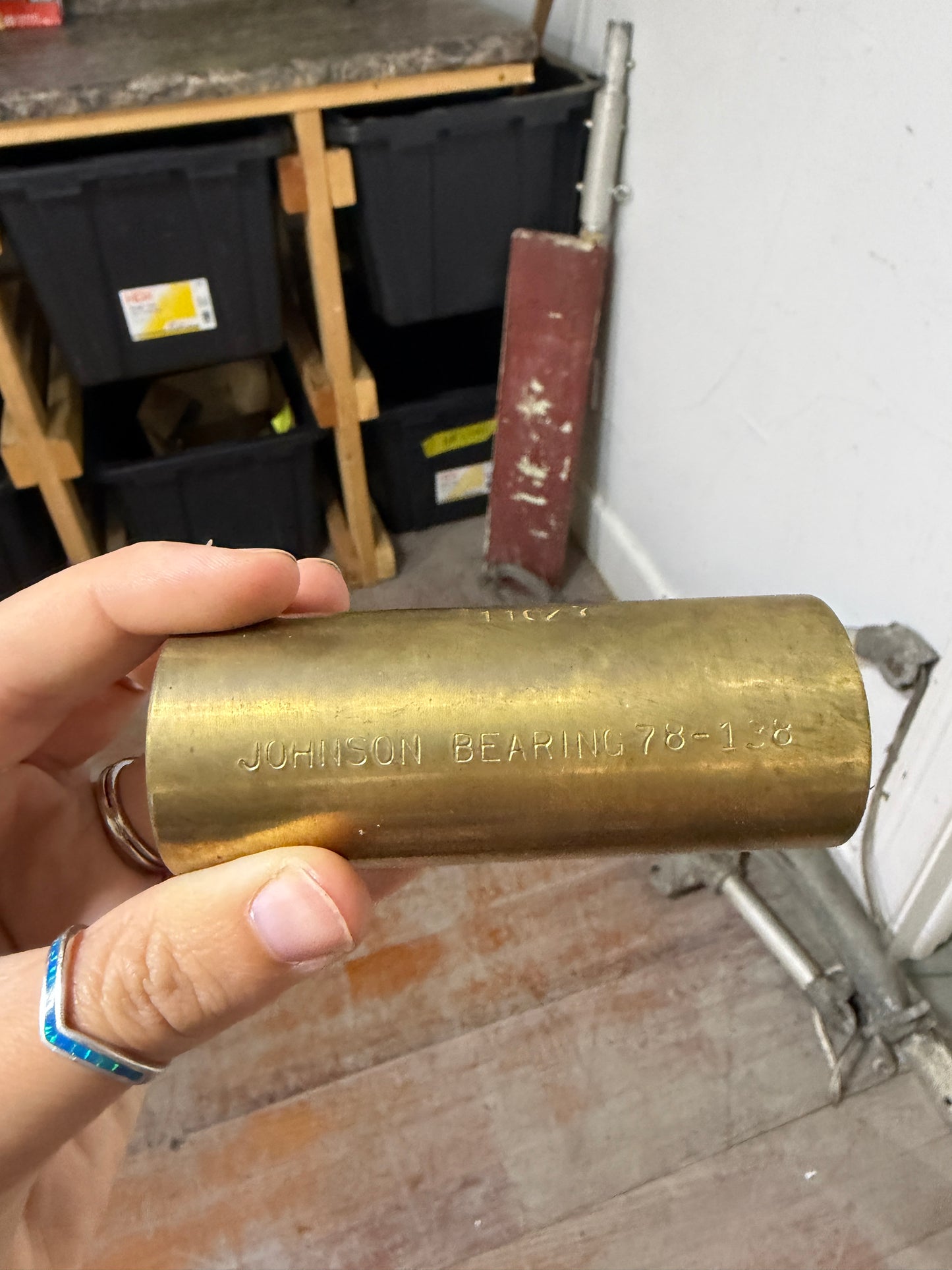 Johnson Bearing 78-138 Brass Strut Sleeve - 7/8" Inside Diameter x 3 1/2" Length