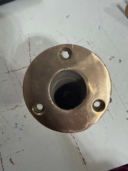 Bronze Through Deck Pole Holder - 1 1/8"