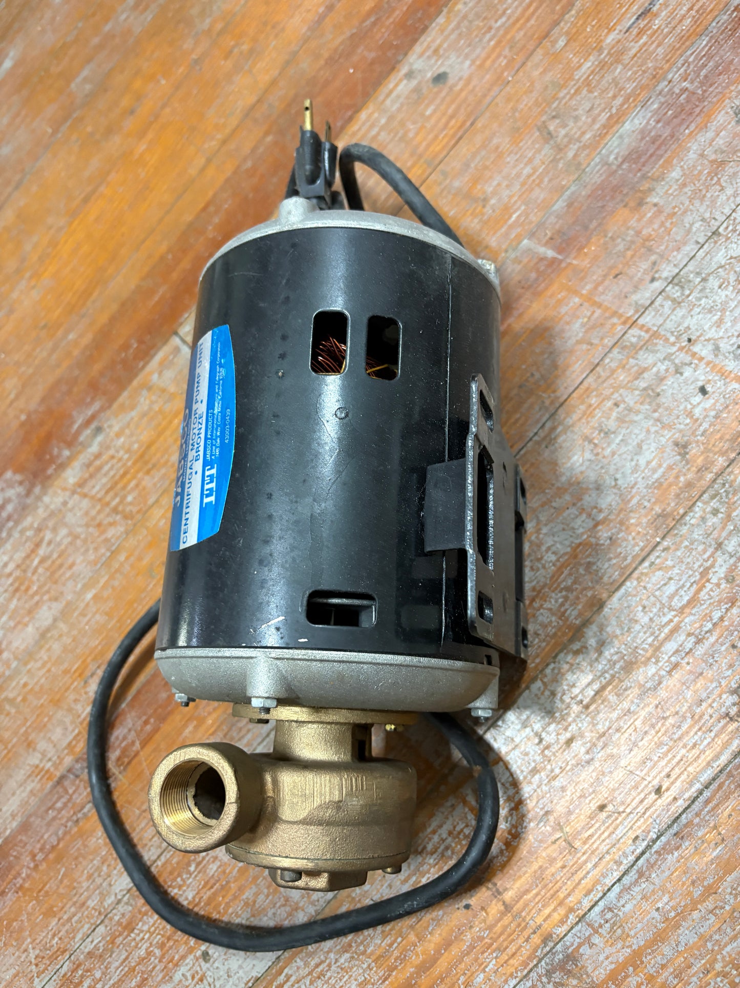 Jabsco Centrifugal Motor Pump Unit Bronze  Model 18580-0000