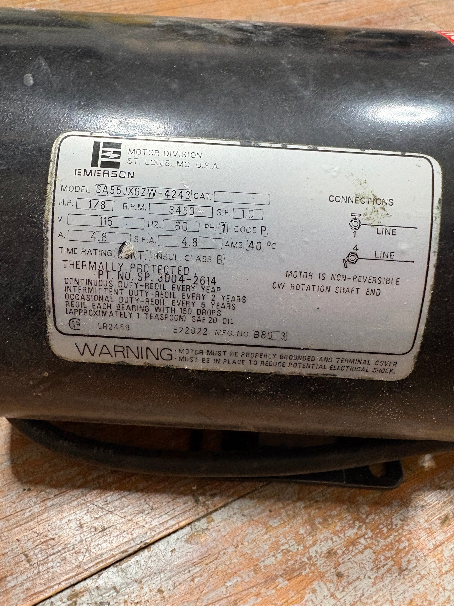Jabsco Centrifugal Motor Pump Unit Bronze  Model 18580-0000