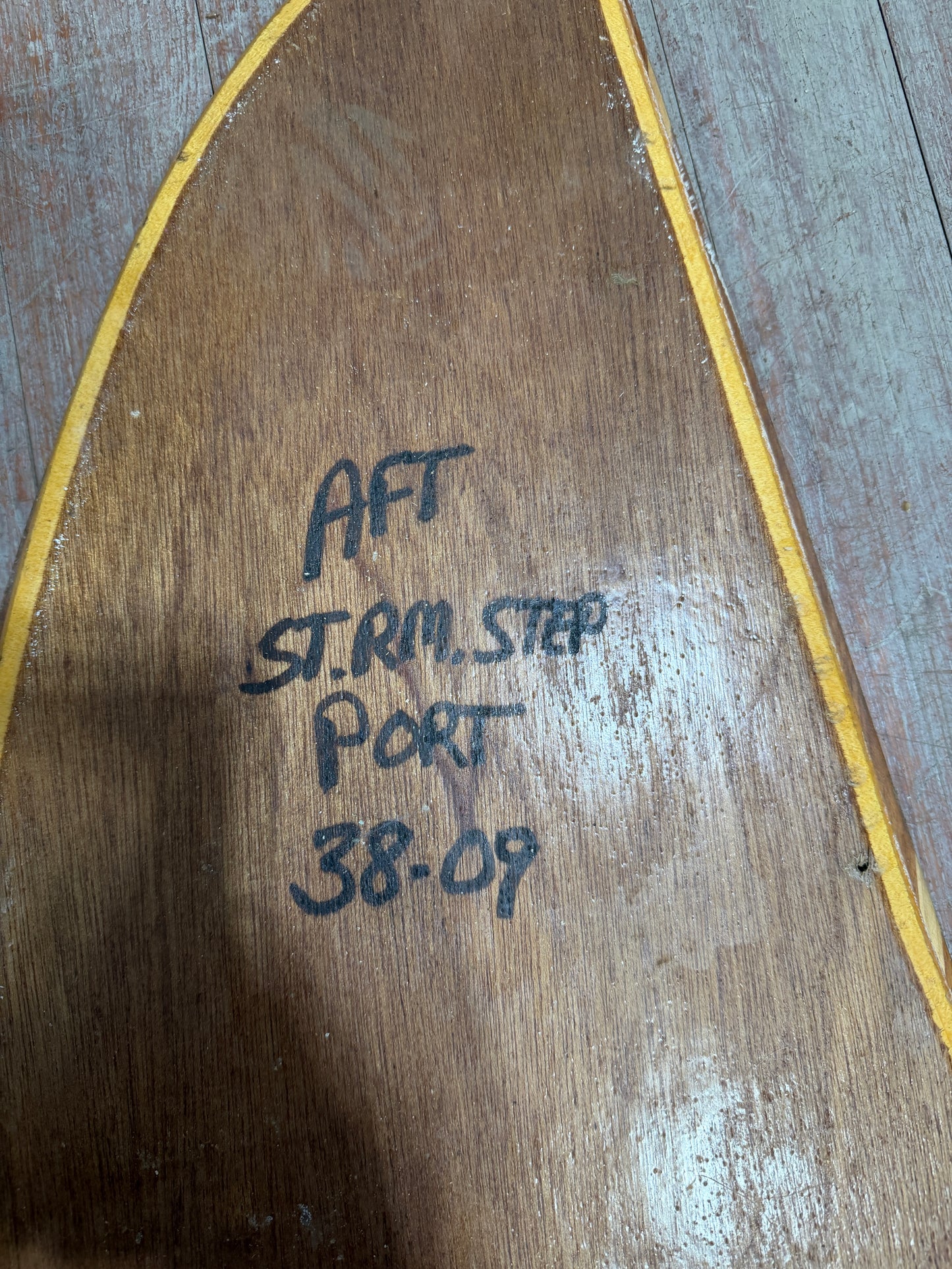 PAIR AFT. STEP PORT&STARBOARD SIDE Teak & Holly Wood- Catalina Morgan 38 -- #286