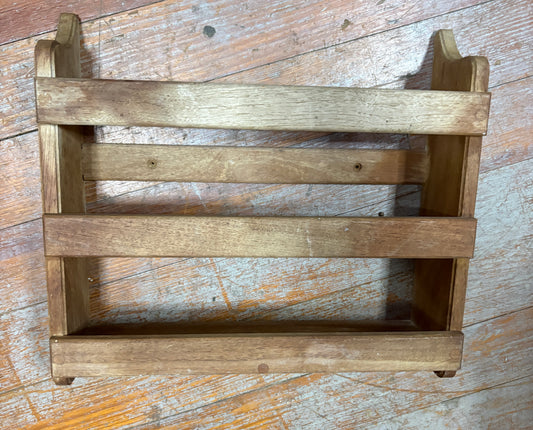 Teak Magazine Rack 14 3/4" x 14" x 4 5 /16"