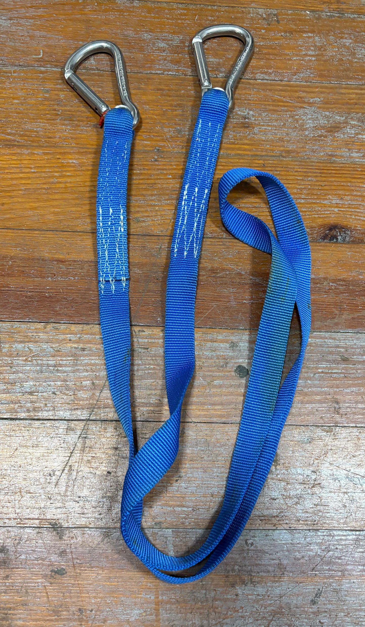 74" Blue Safety Tether with two Carabiners