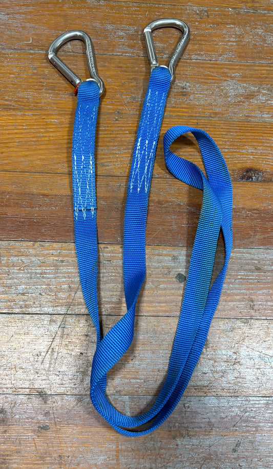 74" Blue Safety Tether with two Carabiners