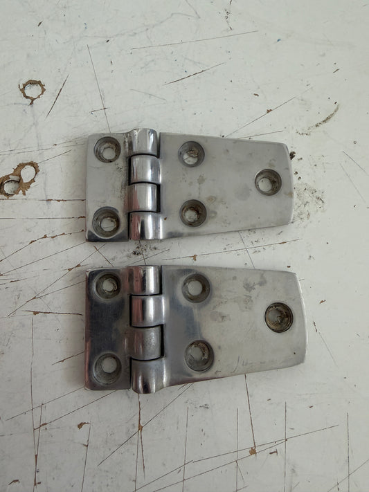 PAIR Stainless Steel Hinges - 2 7/8" Long