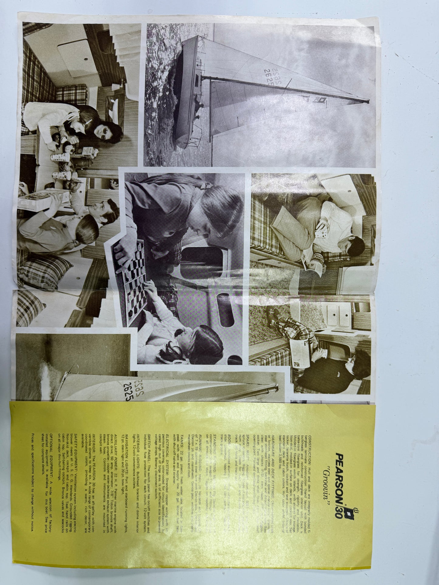 "Groovin" 1971 Pearson 30 Brochure