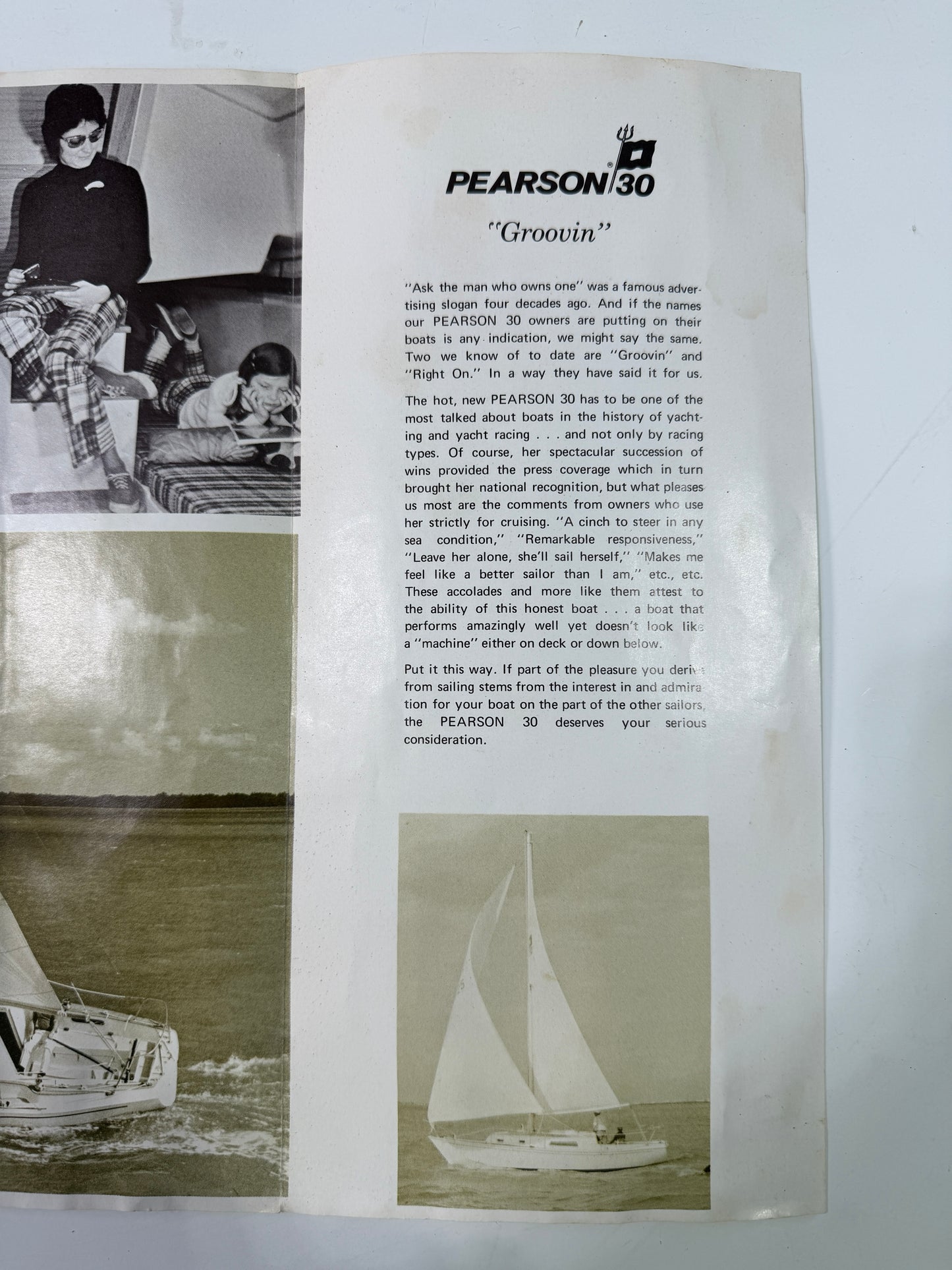 "Groovin" 1971 Pearson 30 Brochure