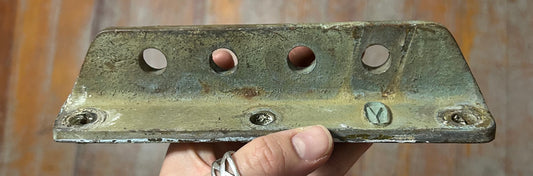 Vintage Bronze Mounting Plate 7 5/8” x 2 1/2”