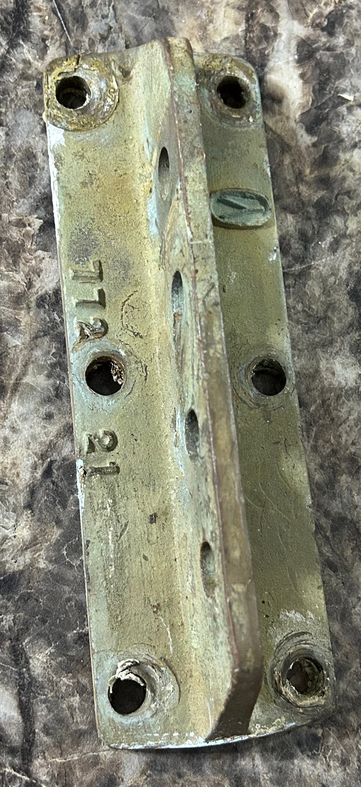Vintage Bronze Mounting Plate 7 5/8” x 2 1/2”