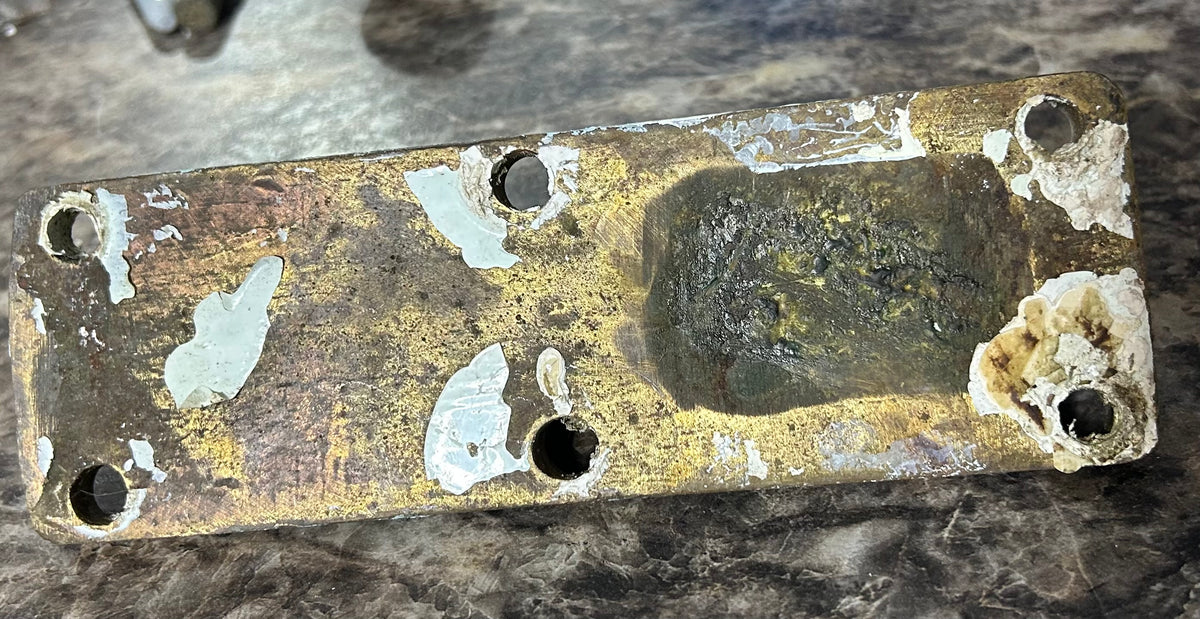 Vintage Bronze Mounting Plate 7 5/8” x 2 1/2”