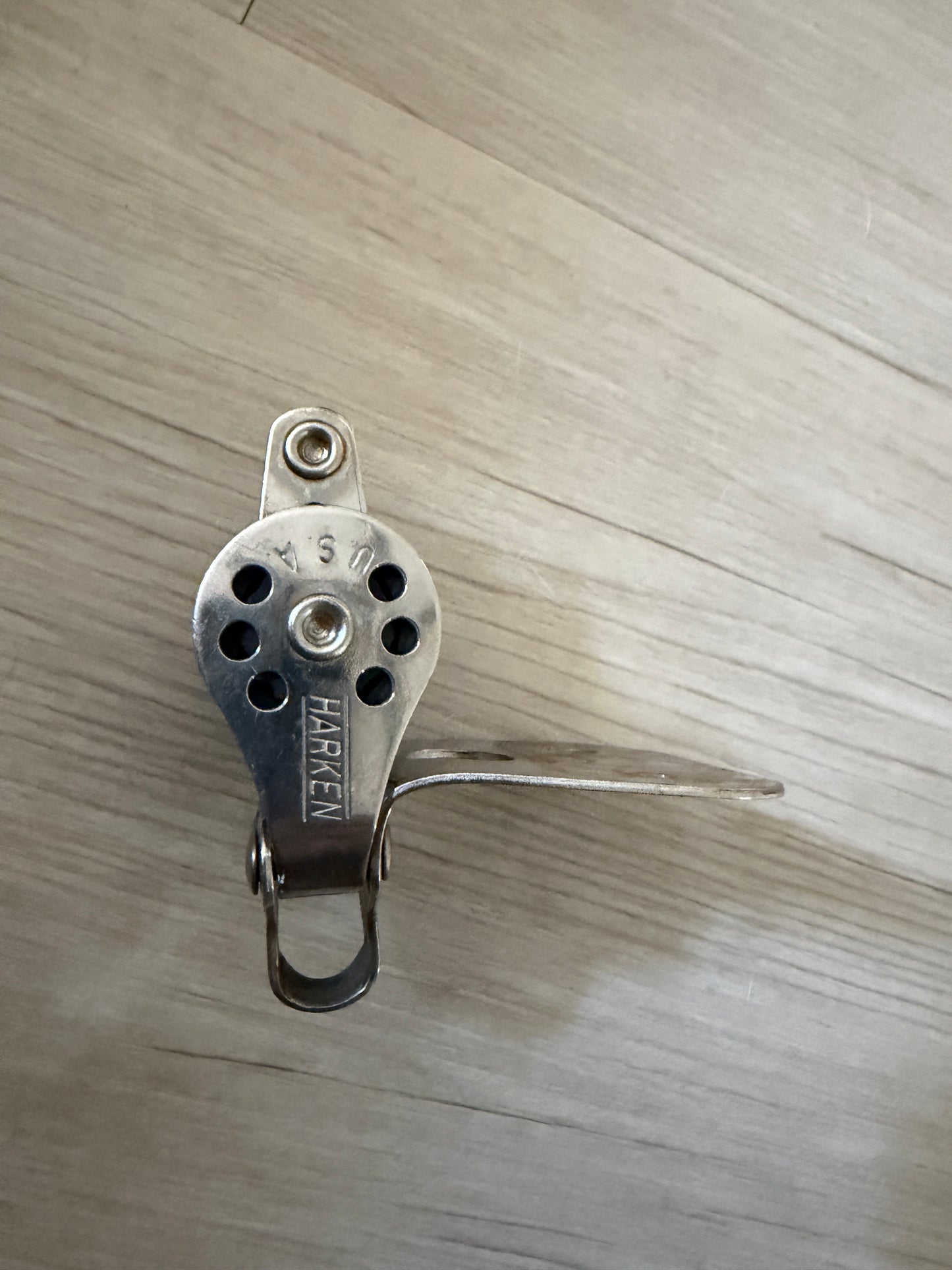 Small Harken Triple Block With Cam Cleat Bracket - 1/4" Line