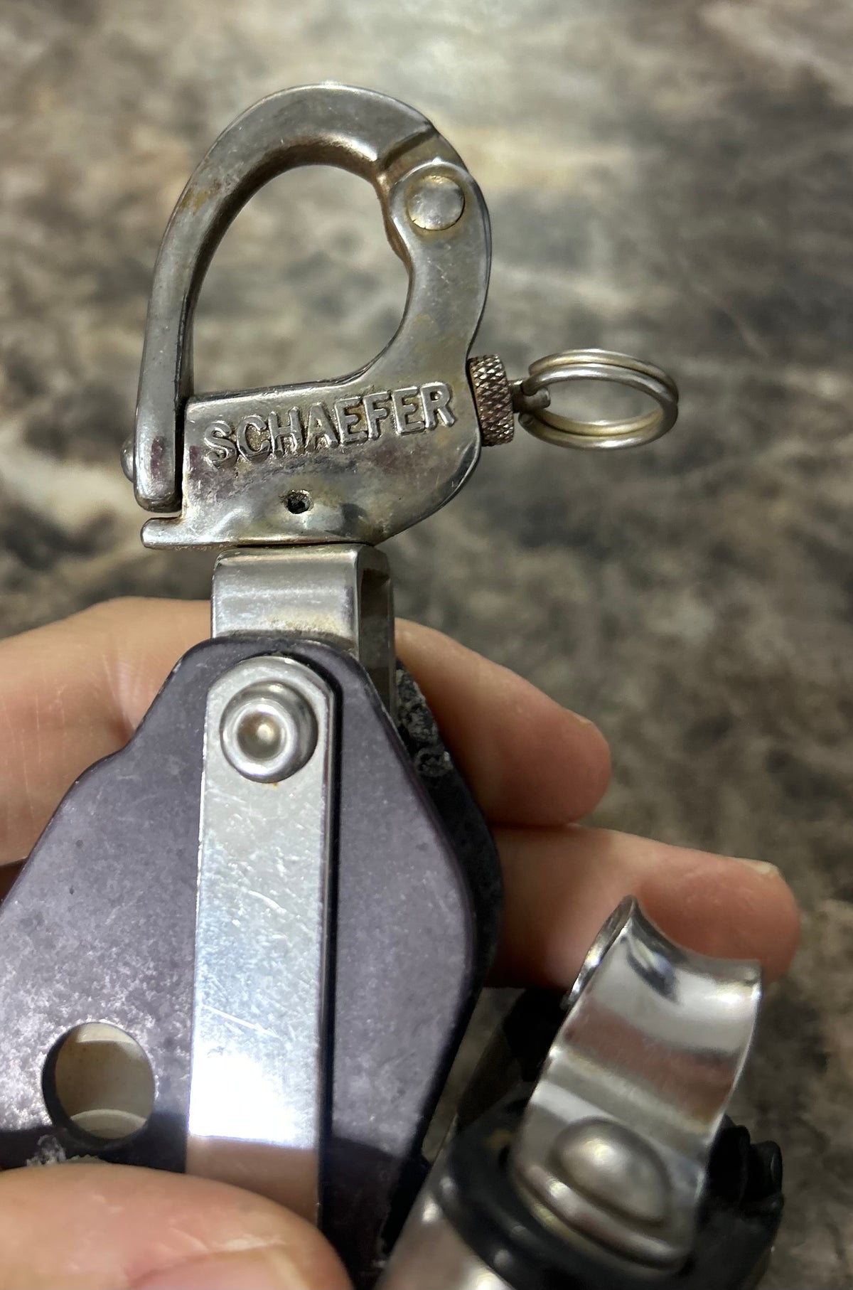 Schaefer Fiddle Block With Cam Cleat and becket - 3/8" Line