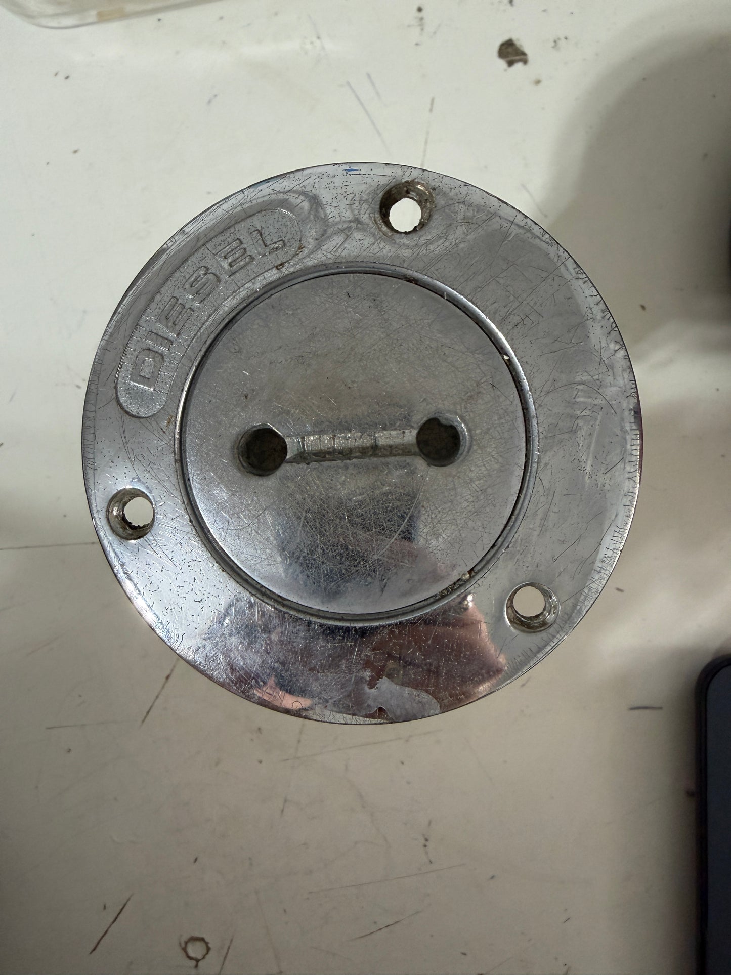 Perko Bronzed Diesel Plug / Cap / Deck Fill Plate - 1 1/2" Diameter
