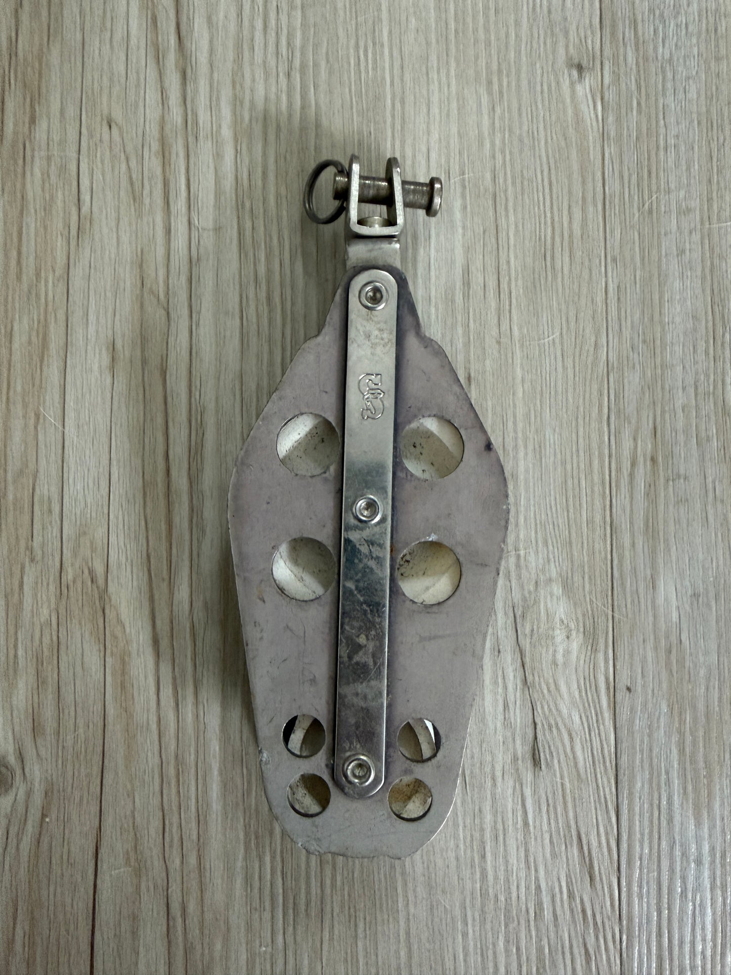 Schaefer Fiddle Block - 2 1/4" & 1 1/2" Sheaves - 1/4" Line