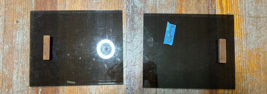 Pair brown tint plastic Panels 9 3/4” x 8”