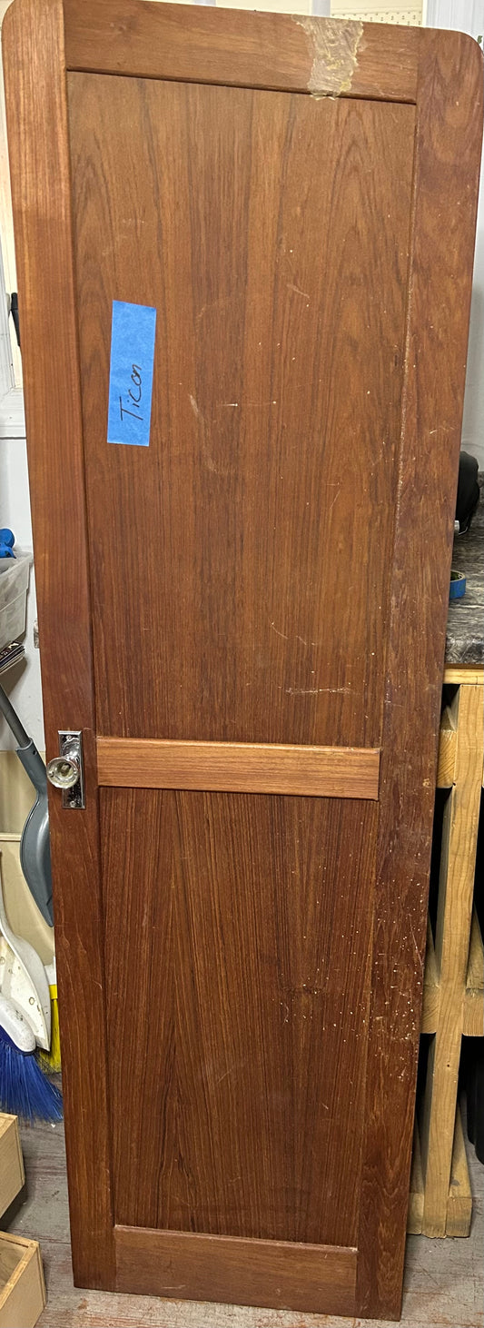 Teak Door 69 1/2” x 20 1/4” w/ Latch Hardware #87