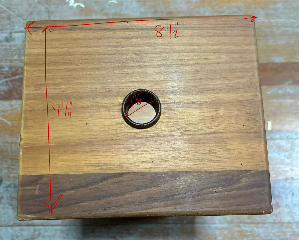 Teak Drawer Insert 13 5/8” Deep x 8 1/2” Wide #363