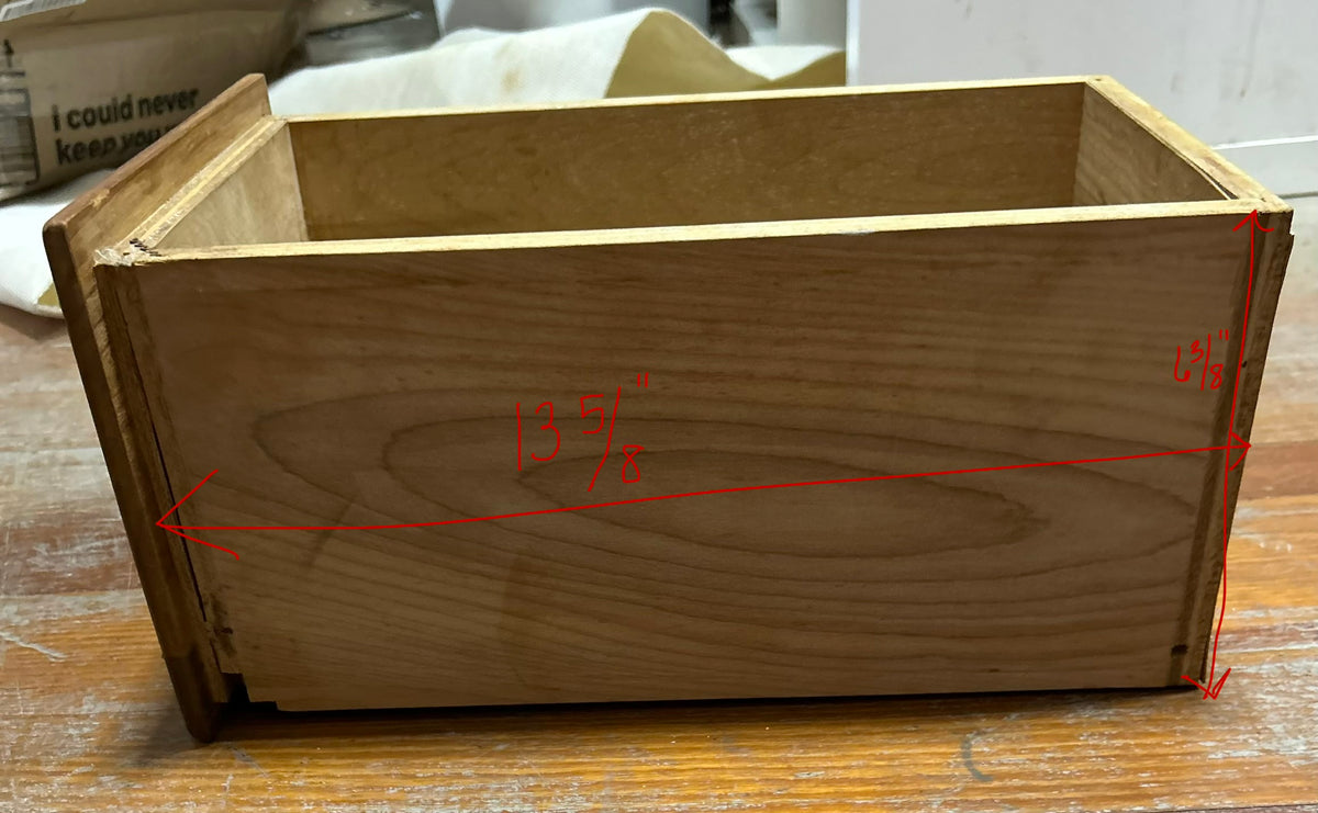 Teak Drawer Insert 13 5/8” Deep x 8 1/2” Wide #363