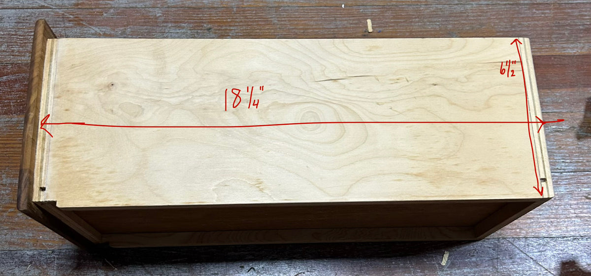Teak Drawer Insert 18 1/4” Deep x 7 5/8” Wide x 6 1/2" Tall #364