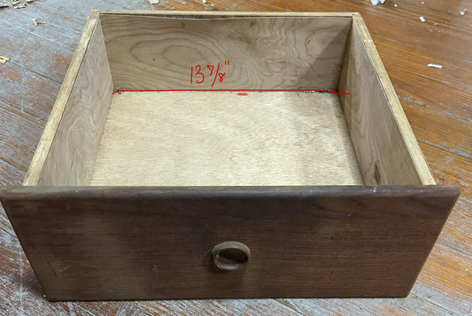 Teak Drawer Insert 13 1/2” Deep x 13 7/8” Wide x 5 1/8" Tall - TICON 30 - #366