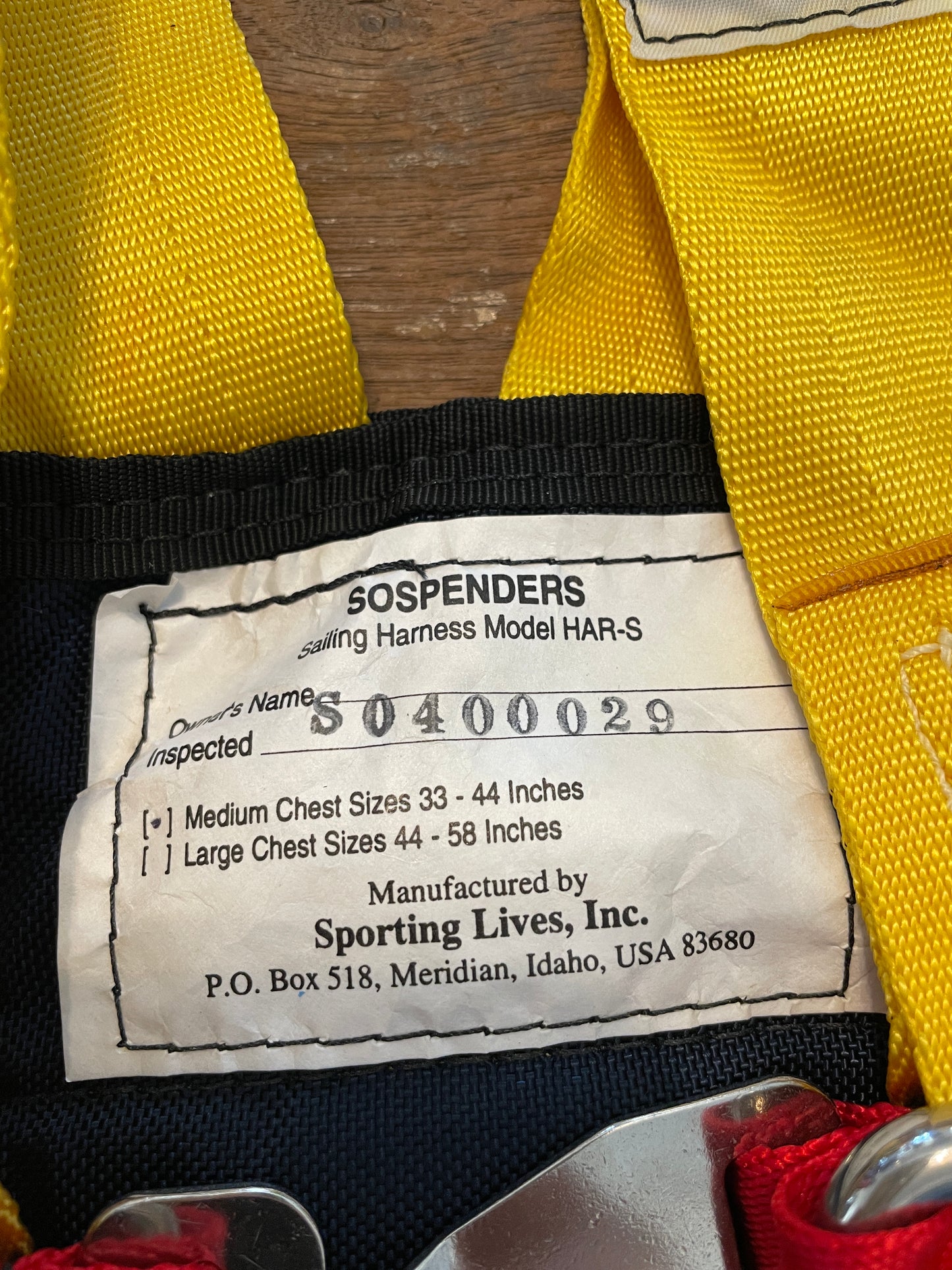 Sospenders Sailing Harness