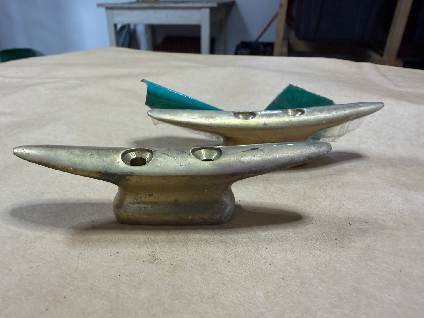 PAIR Solid Bronze 4" Pedestal Cleats