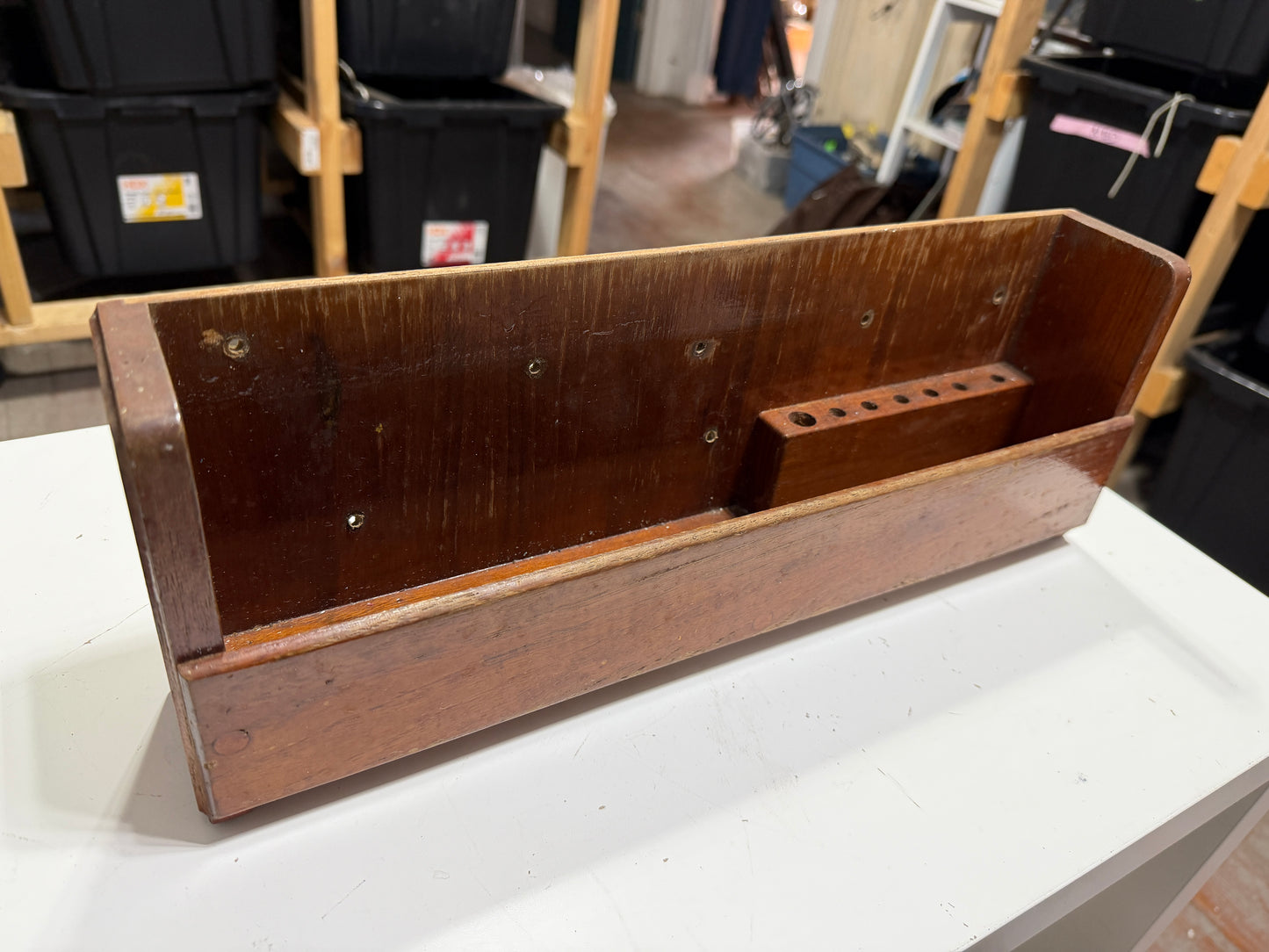 Seateak Wall Shelf - Organizer - Pencil Holder on Right Side