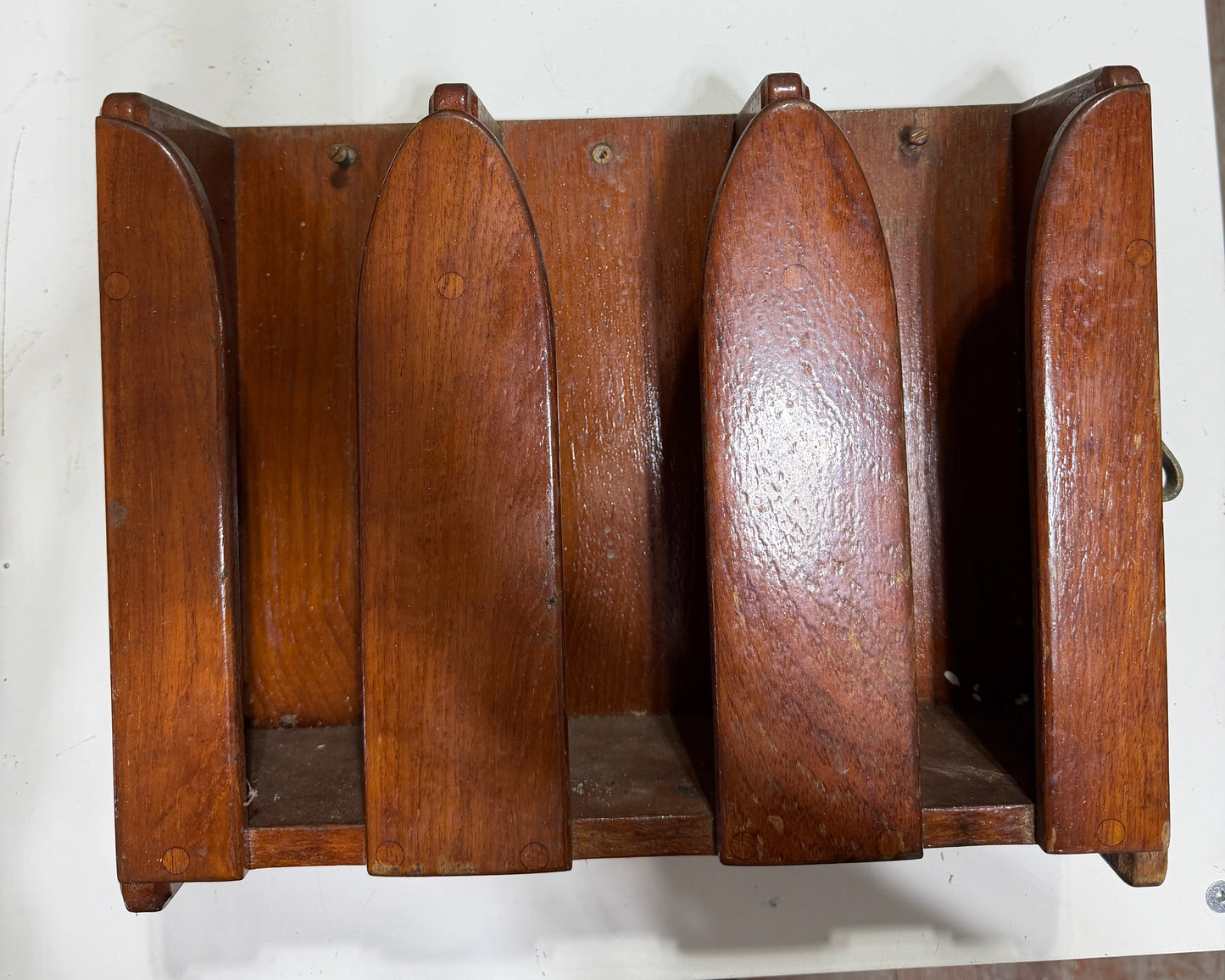 Teak Wall Dishwater (cup) Holder