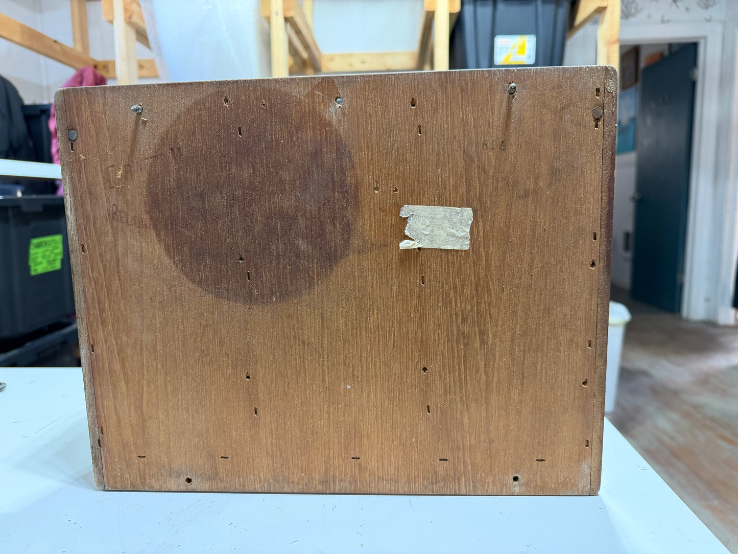 Teak Wall Dishwater (cup) Holder