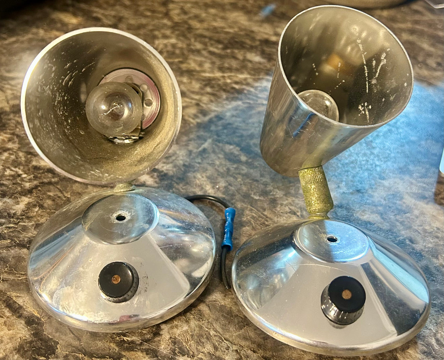 PAIR BASS Cabin Reading Lights - Chrome