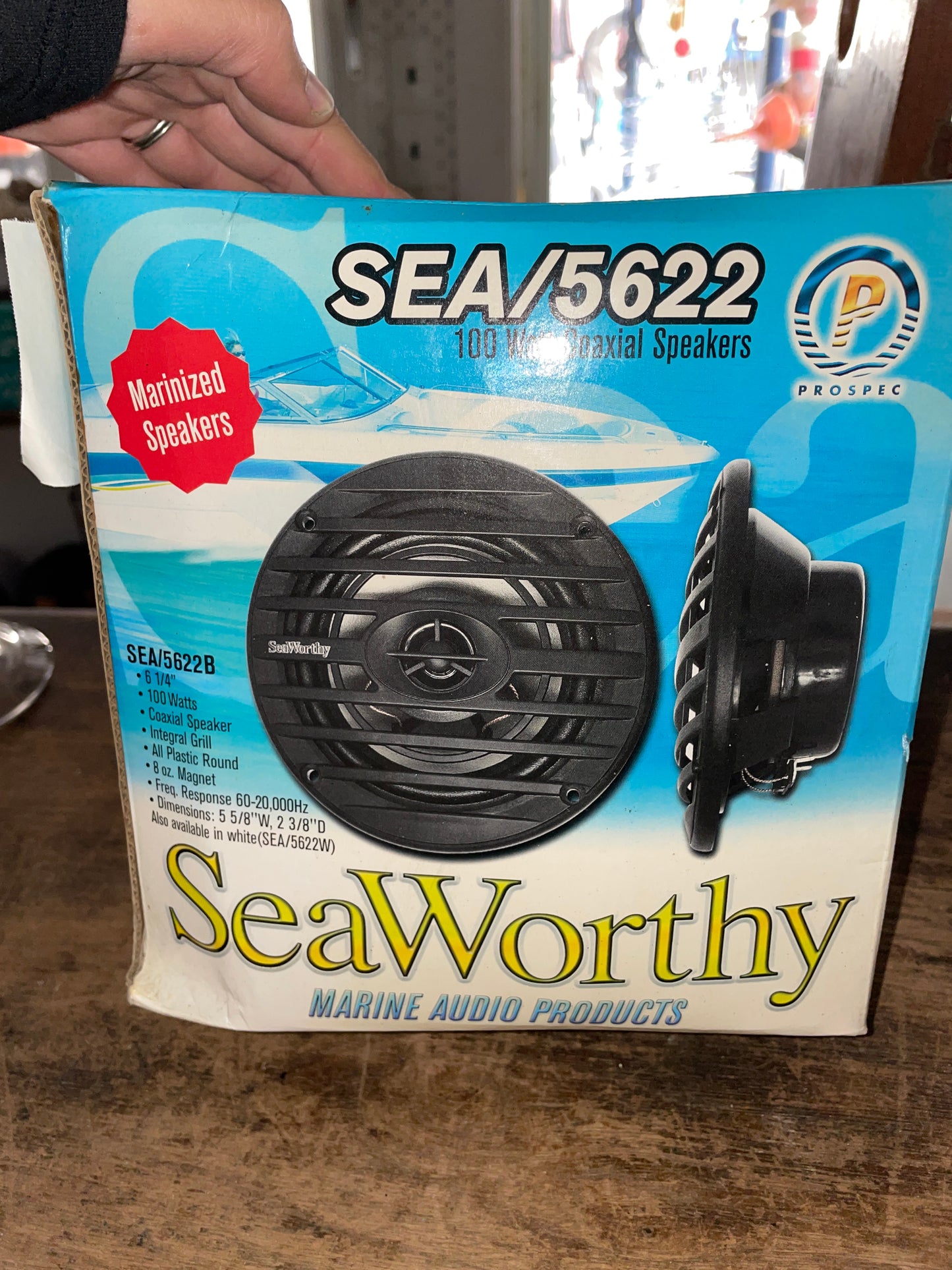 Pair Of Seaworthy 6 1/4” 100 Watt Marine Speakers (White) Sea/5622W- NEW