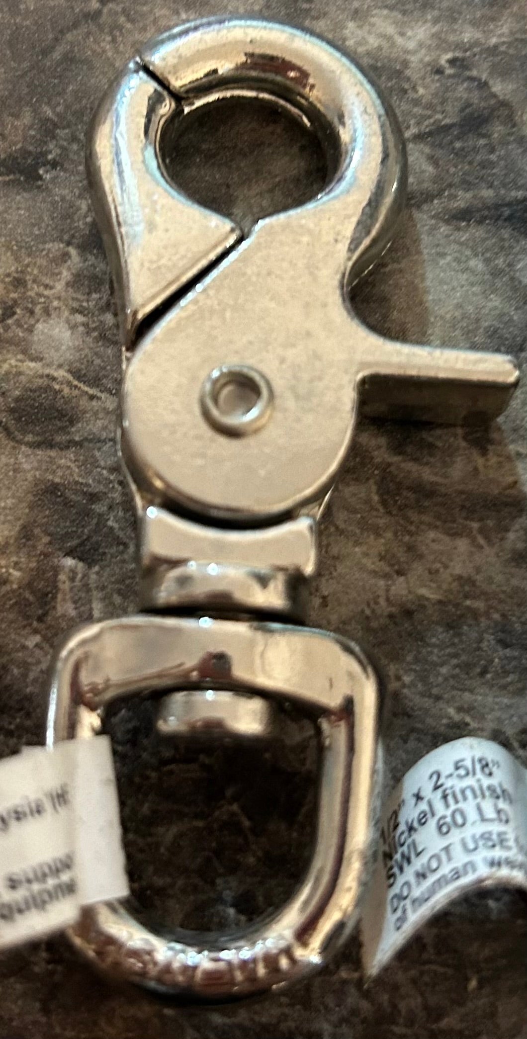 LOT OF 4 - National Hardware Trigger Snap Hooks Swivel Eye 2-5/8”