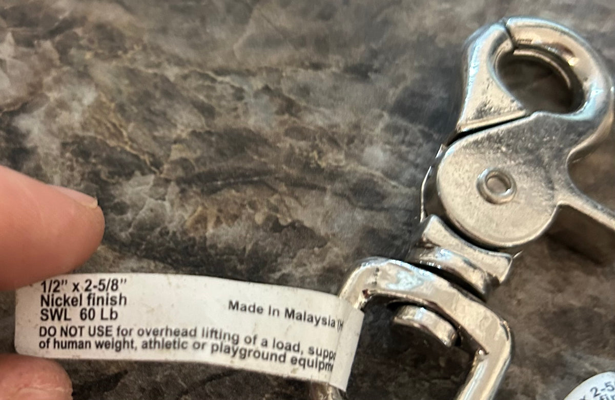 LOT OF 4 - National Hardware Trigger Snap Hooks Swivel Eye 2-5/8”