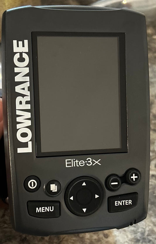 Lowrance Elite-3X Fish Finder Sonar w/ Transducer, Mount & Cables
