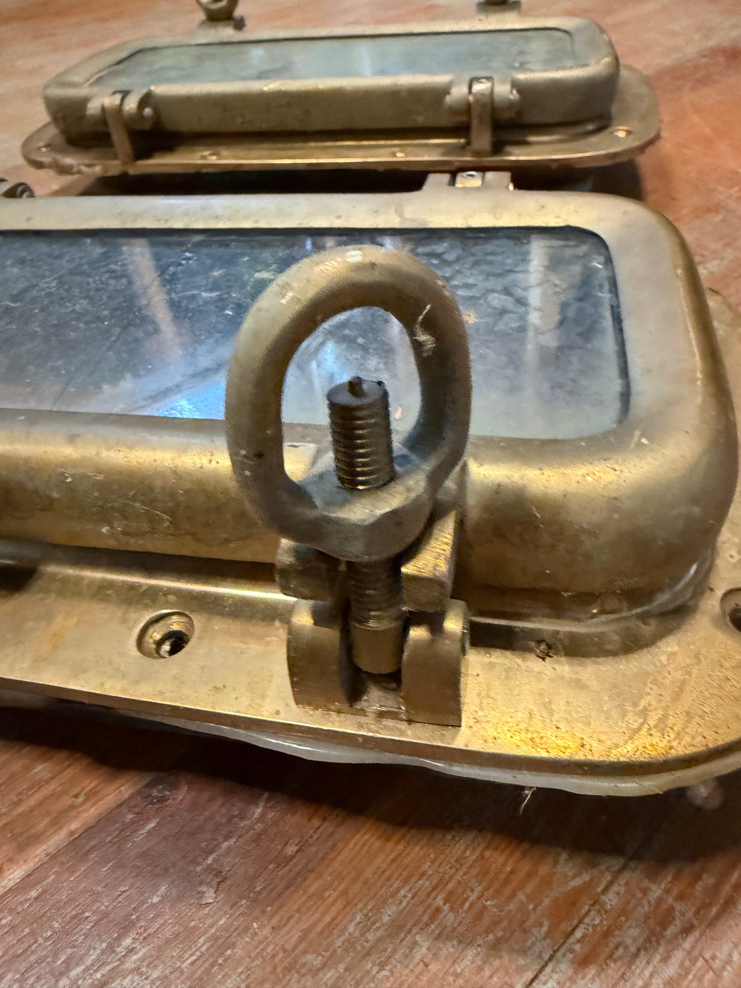 Opening Bronze Portlight / Porthole - ID: 12 3/8" x 5 1/4" x 1 1/2" Mounting Thickness