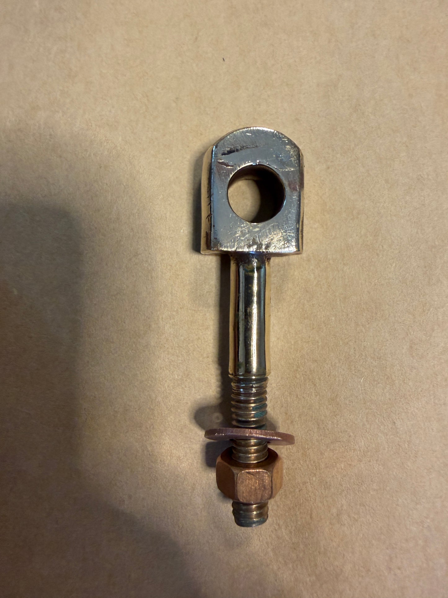 Bronze Through Bolt Rudder Gudgeon 3/8" Diameter For Pintle - With Nut