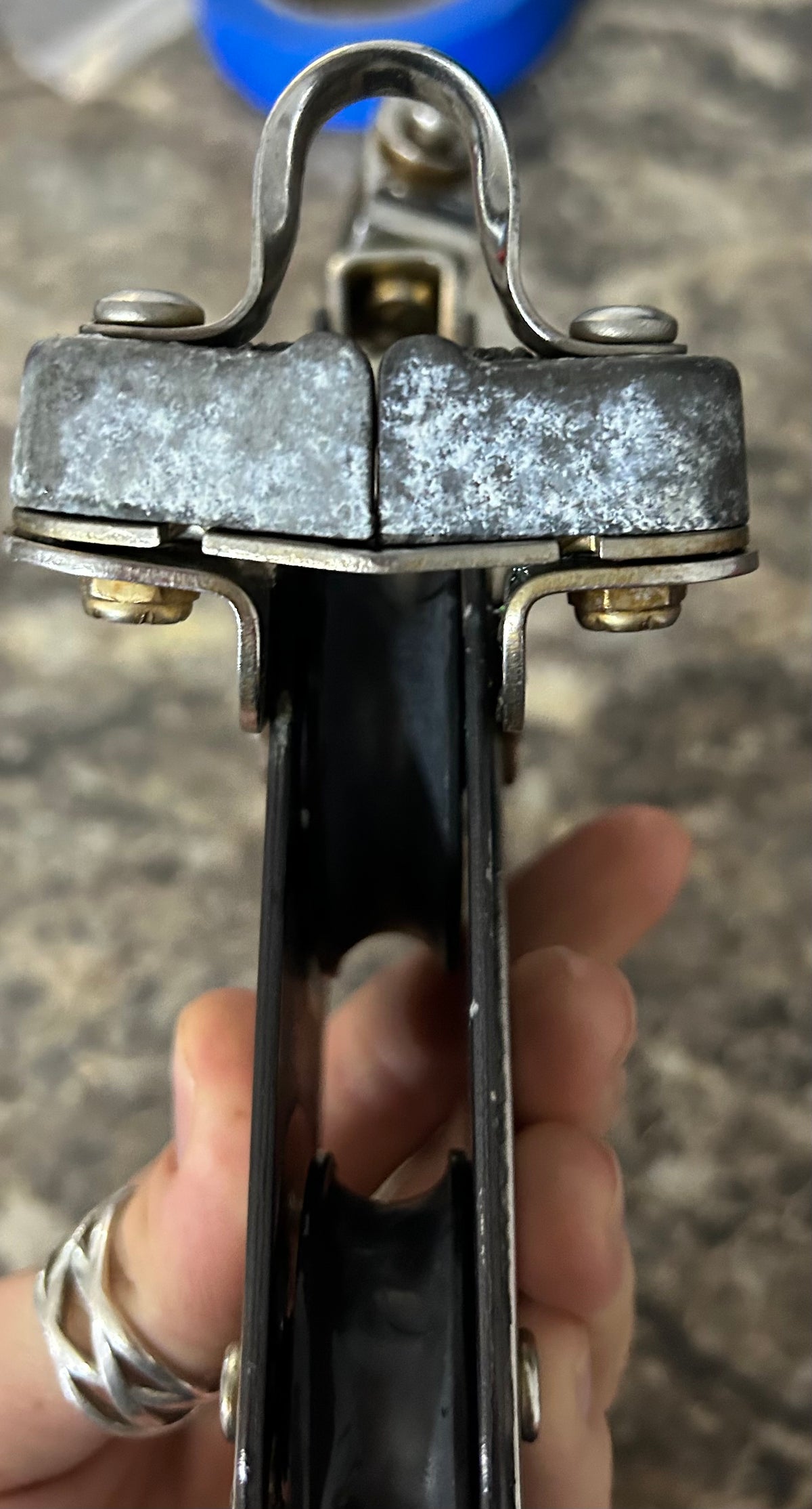 Garhauer Fiddle Block with Cam cleat and Becket 1/2" line