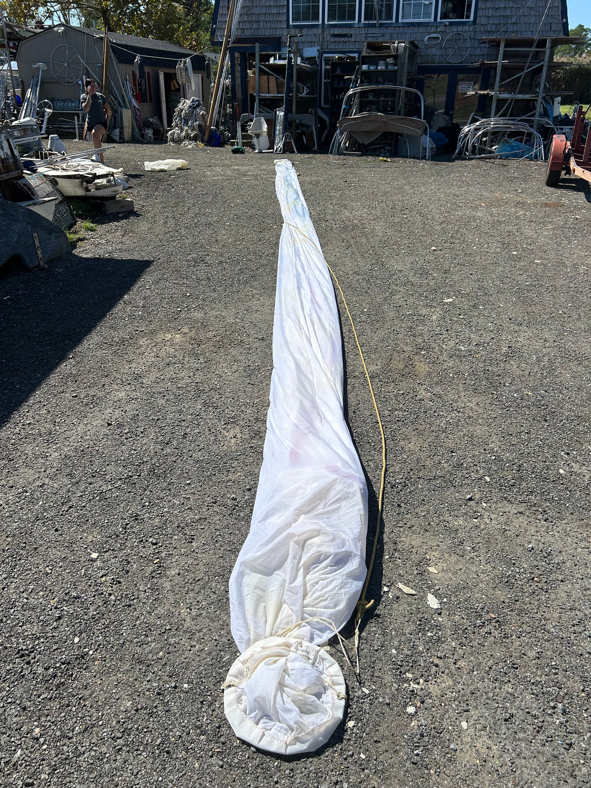 Spinnaker w/ Sock 41’ x 40’10” x 26’10” Green White #12288