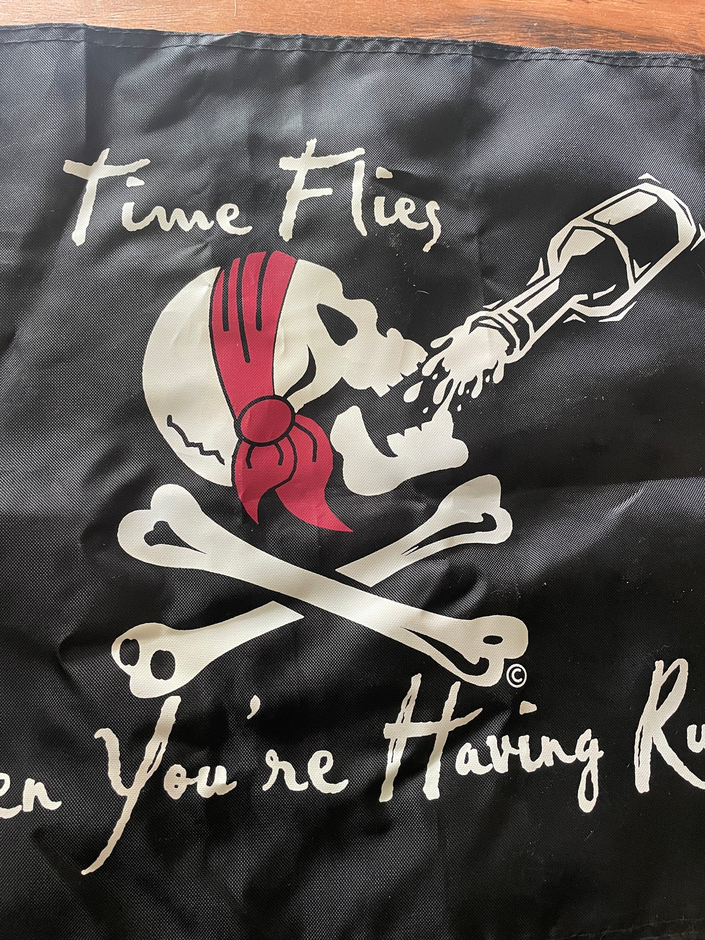 12” x 18” “Time Flies When you’re Having Rum” Flag