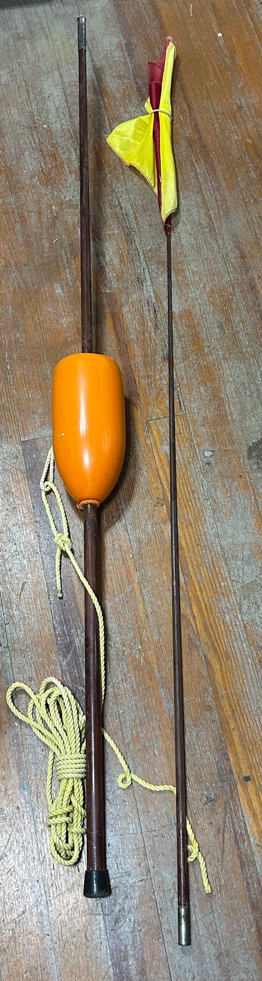 140 3/8” Safety Marker Flag Pole w/ Orange Buoy Red Yellow Signal Flag