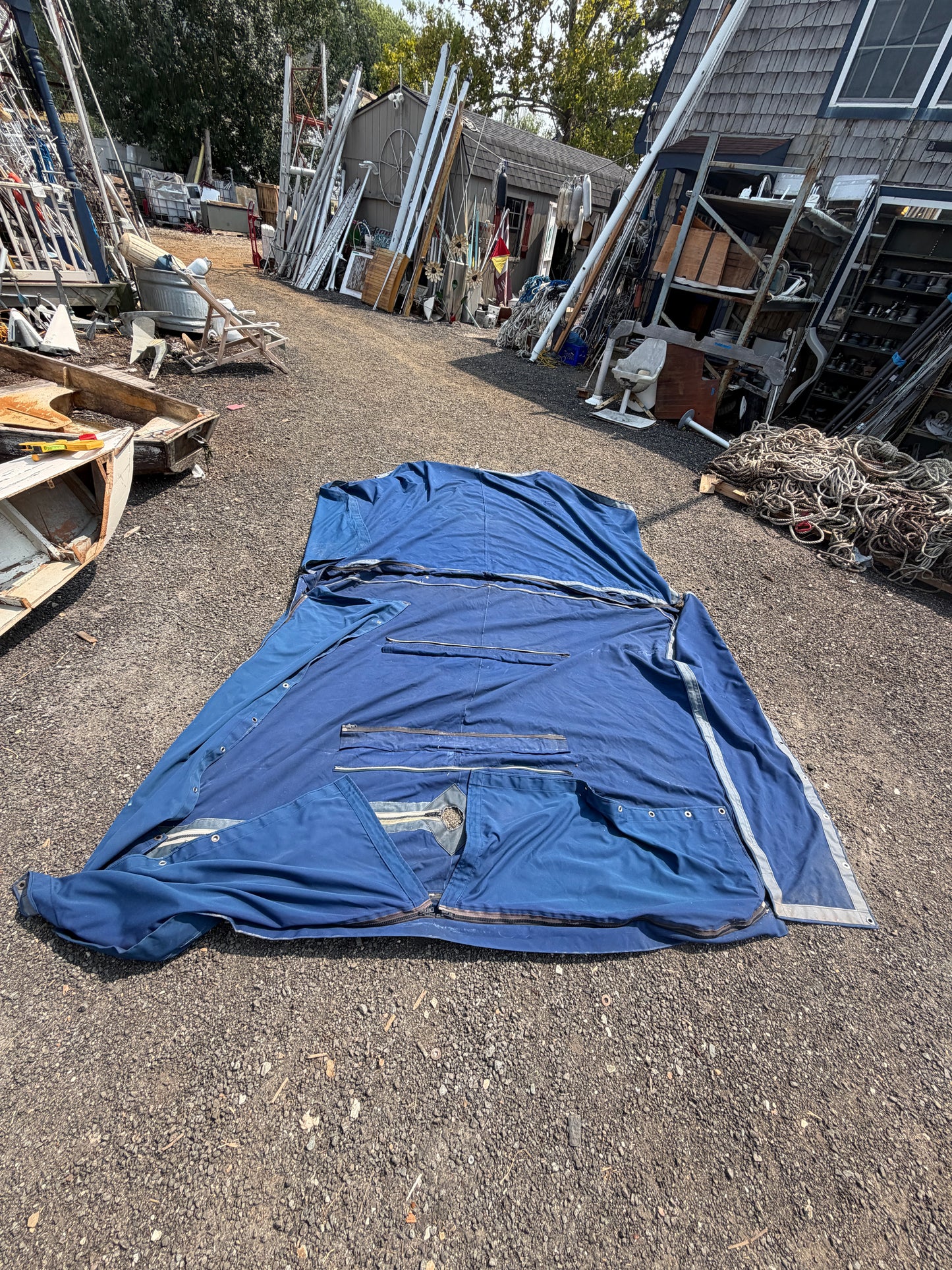 Large Bimini / Canvas Cover - 148" Total Length x 85" Bimini Width
