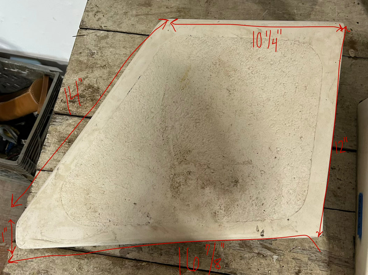 LPG Fiberglass Storage Locker Lid 16 7/8" x 14" x 12" (left side)