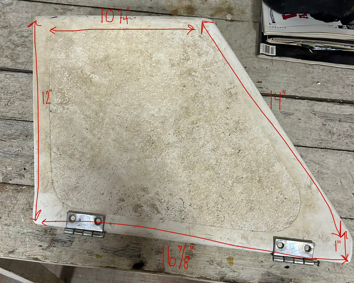 LPG Fiberglass Storage Locker Lid 16 7/8" x 14" x 12" (right side)
