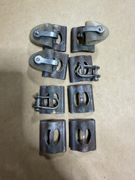 LOT OF 8 - 7/8" Bronze Sail Slides