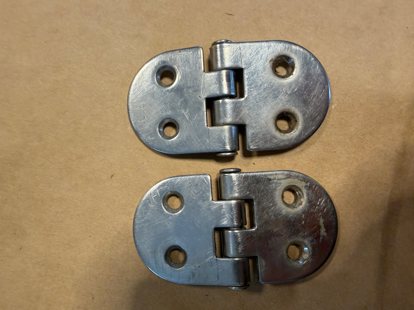 PAIR Stainless Hinges - 3" Long x 1 5/8" Wide