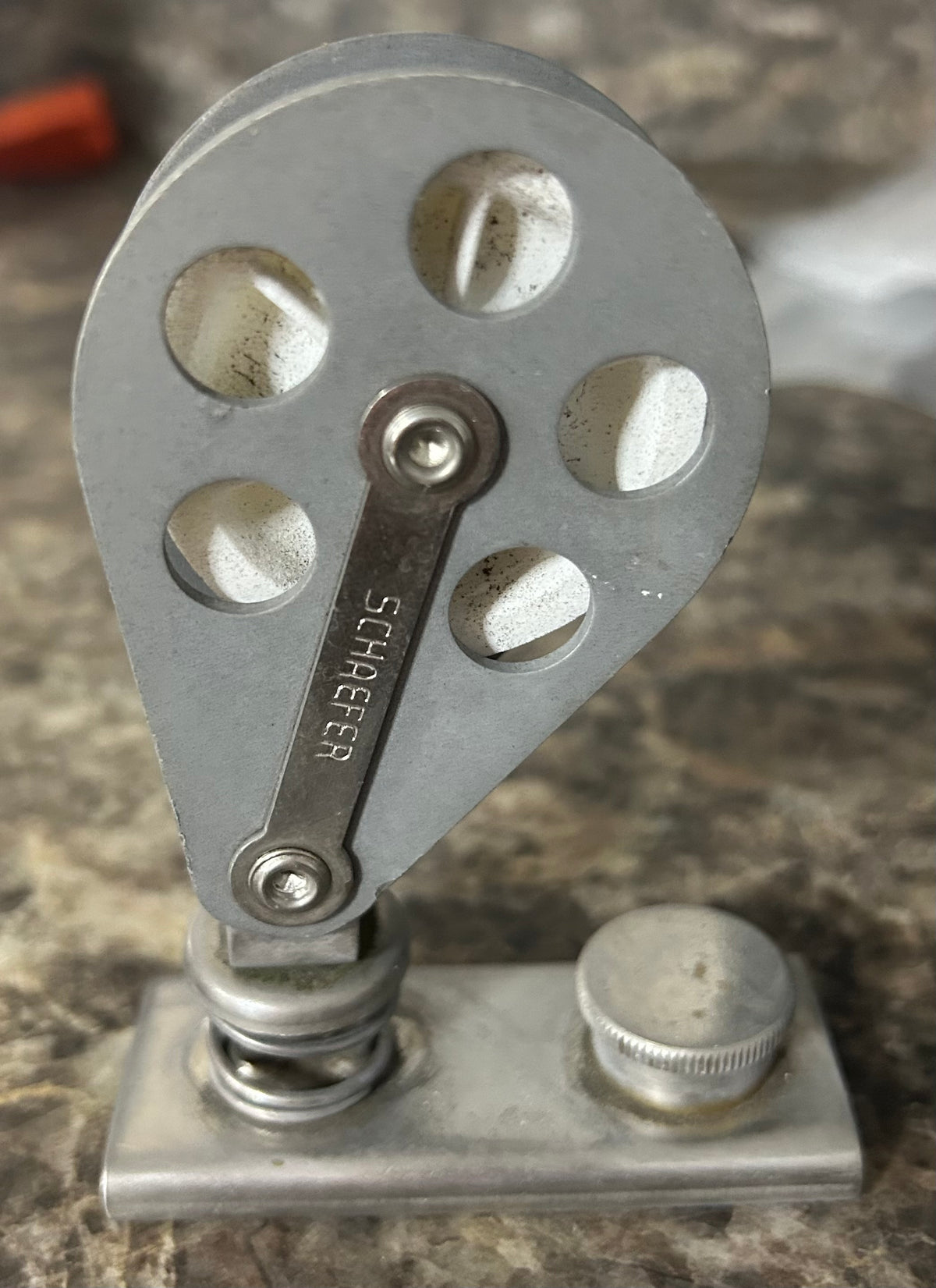Schaefer Standing Spring Block on 1" Track Car with screw top