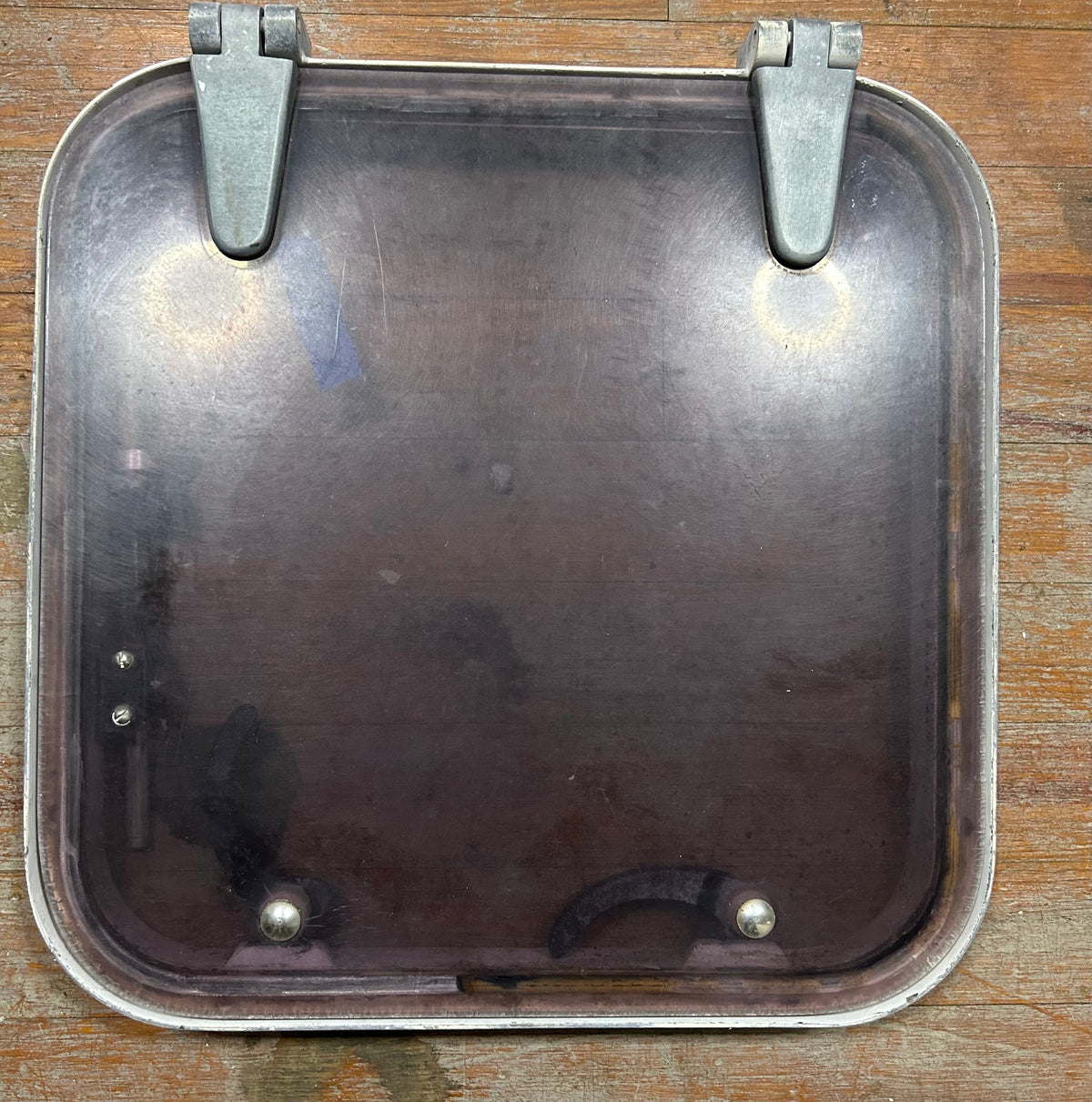 20 1/4” Square Hatch Smoked Acrylic Aluminum